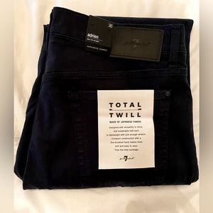 7 for all Mankind Adrien Twill pant slim straight fit. 36Wx 33L dark navy